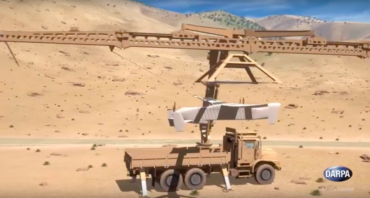 En DARPA ha desarrollado un dispositivo de captura de un avión no tripulado
