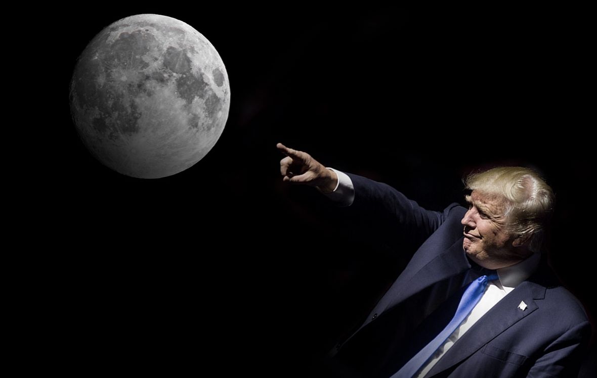 唐纳德川普想要发送美国人的月亮