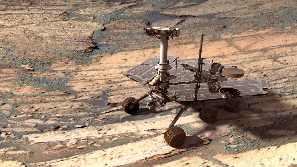 Der Rover «opportunity» erlebt schon den achten Winter auf dem roten Planeten