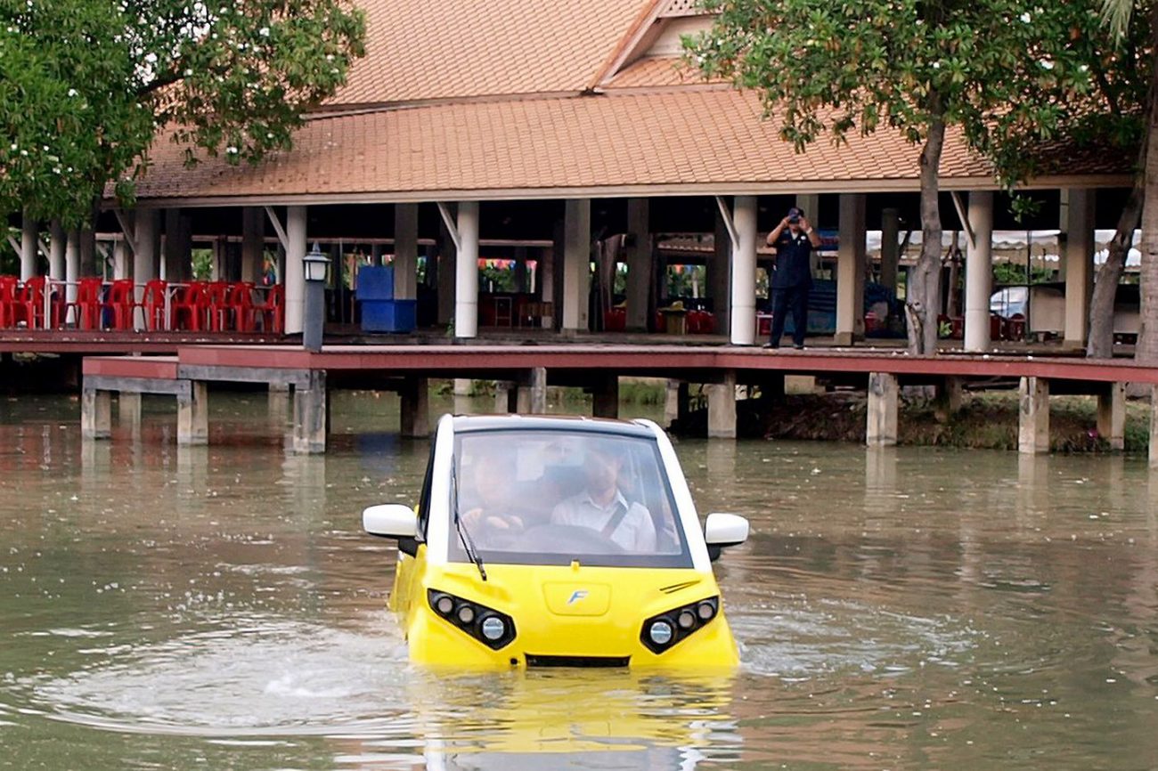 A former employee of Toyota has designed a floating electric car