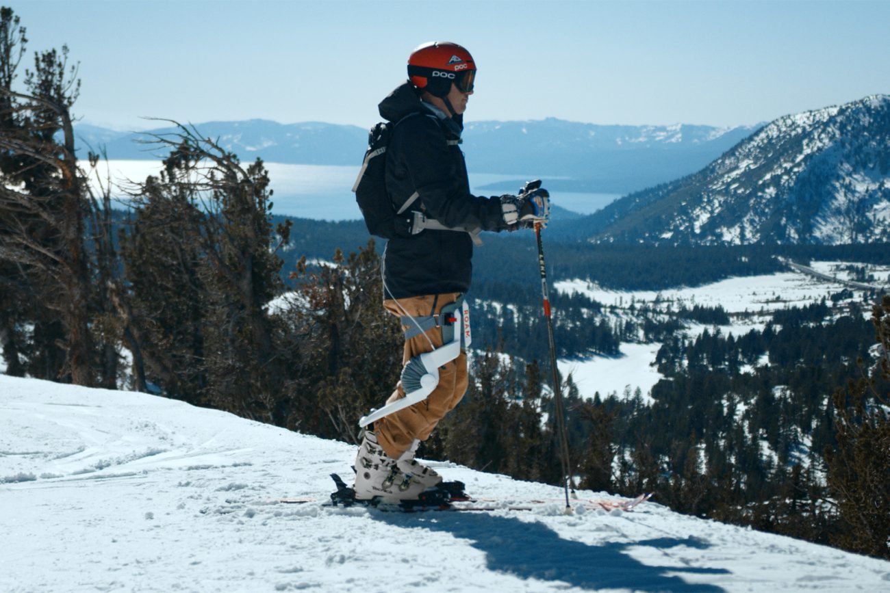 Roam Ski — exoesqueleto para esquiadores iniciantes