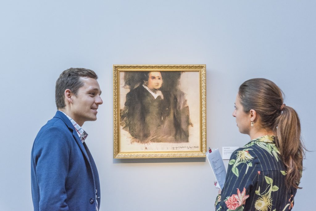Жазылған жасанды интеллект портреті выставят на аукцион Кристис