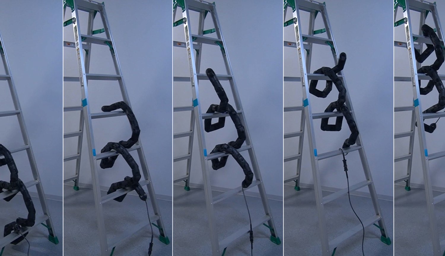 Robot-wąż nauczył się wspinać się po schodach