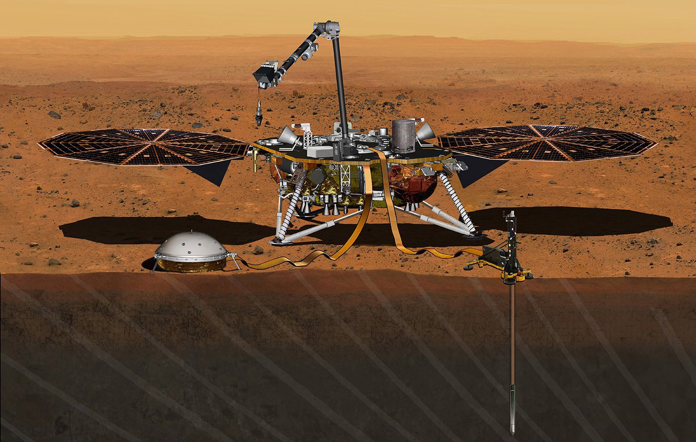 Modul InSignt ausgepackt Solarpanel und schickte ein neues Foto der Oberfläche des mars