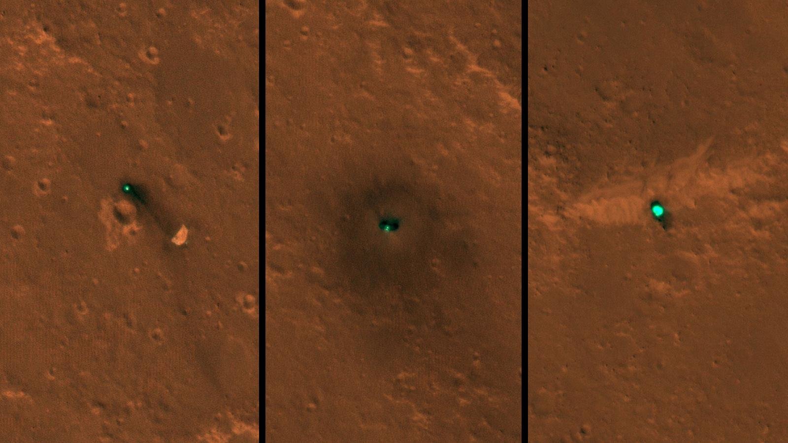 Martian l'appareil InSight est tombé sur les premières photos de l'espace