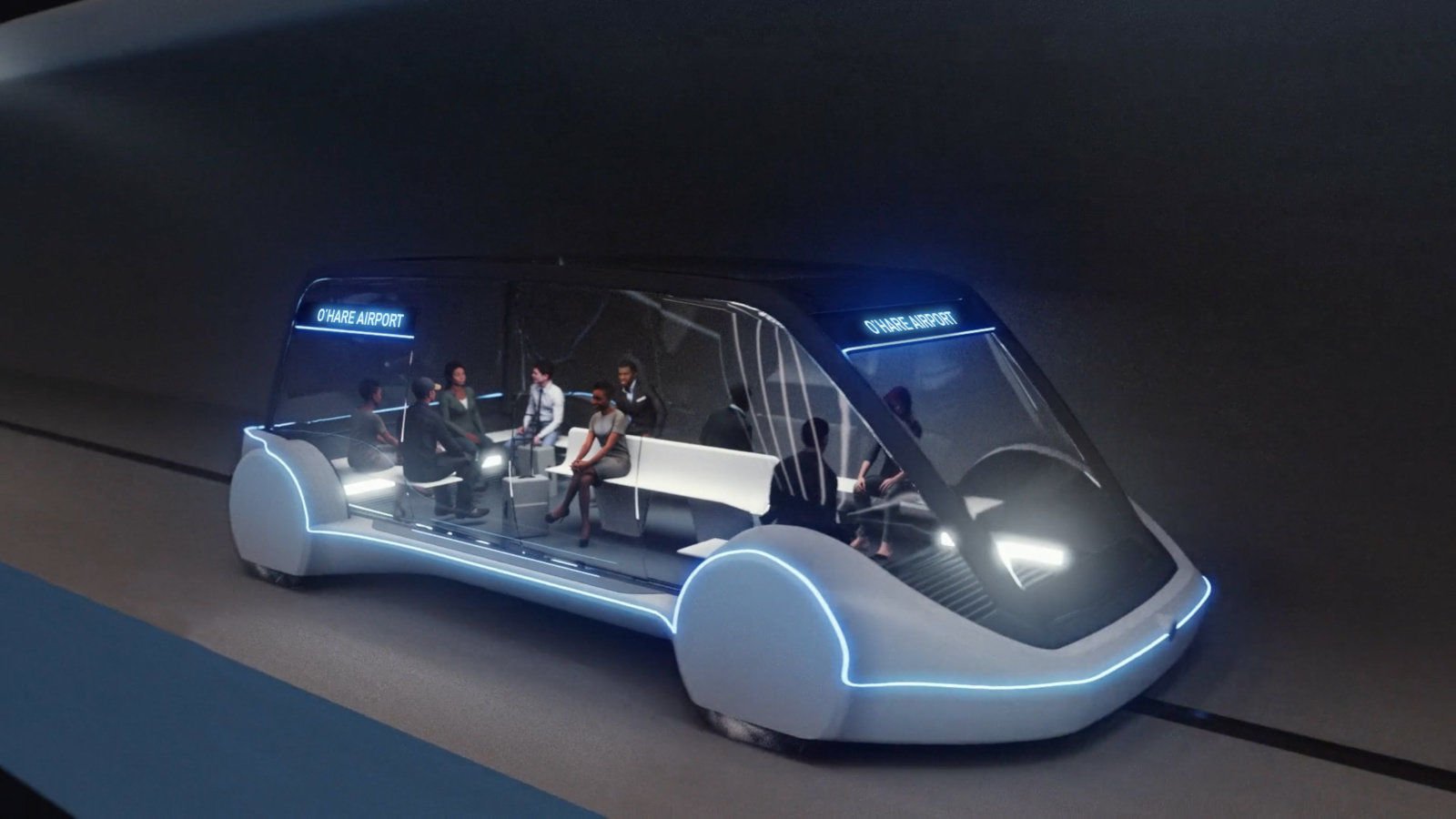 Boring Company Tunnel öffnet sich mit autonomen Autos 18. Dezember