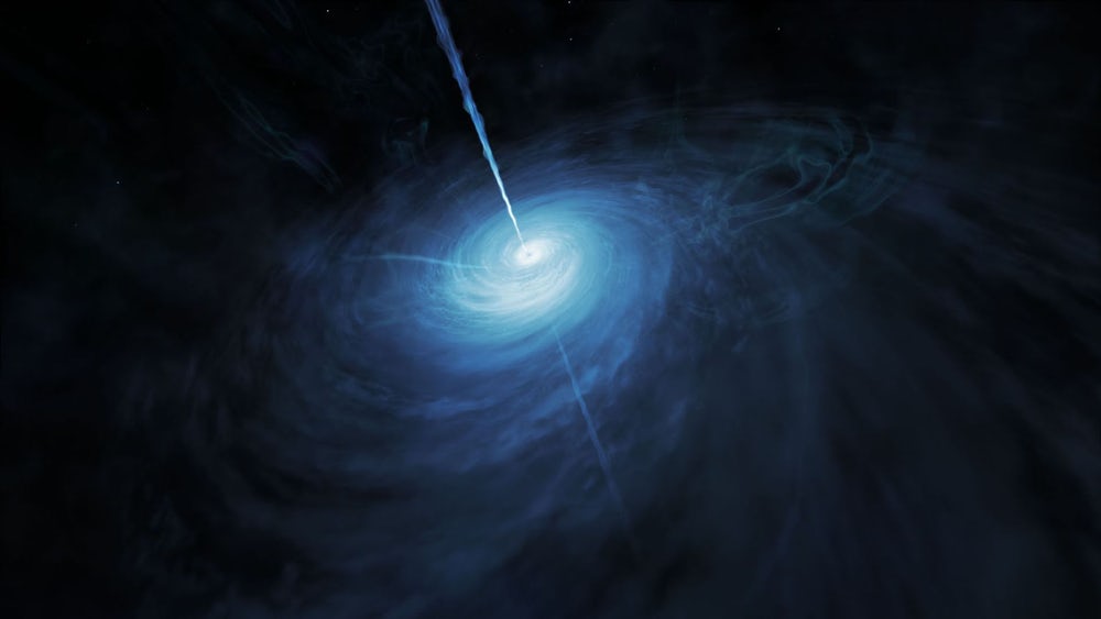 발견한 가장 밝은 quasar 우주에 있습니다. 그것 600 조 시간의 태양보다 더 밝