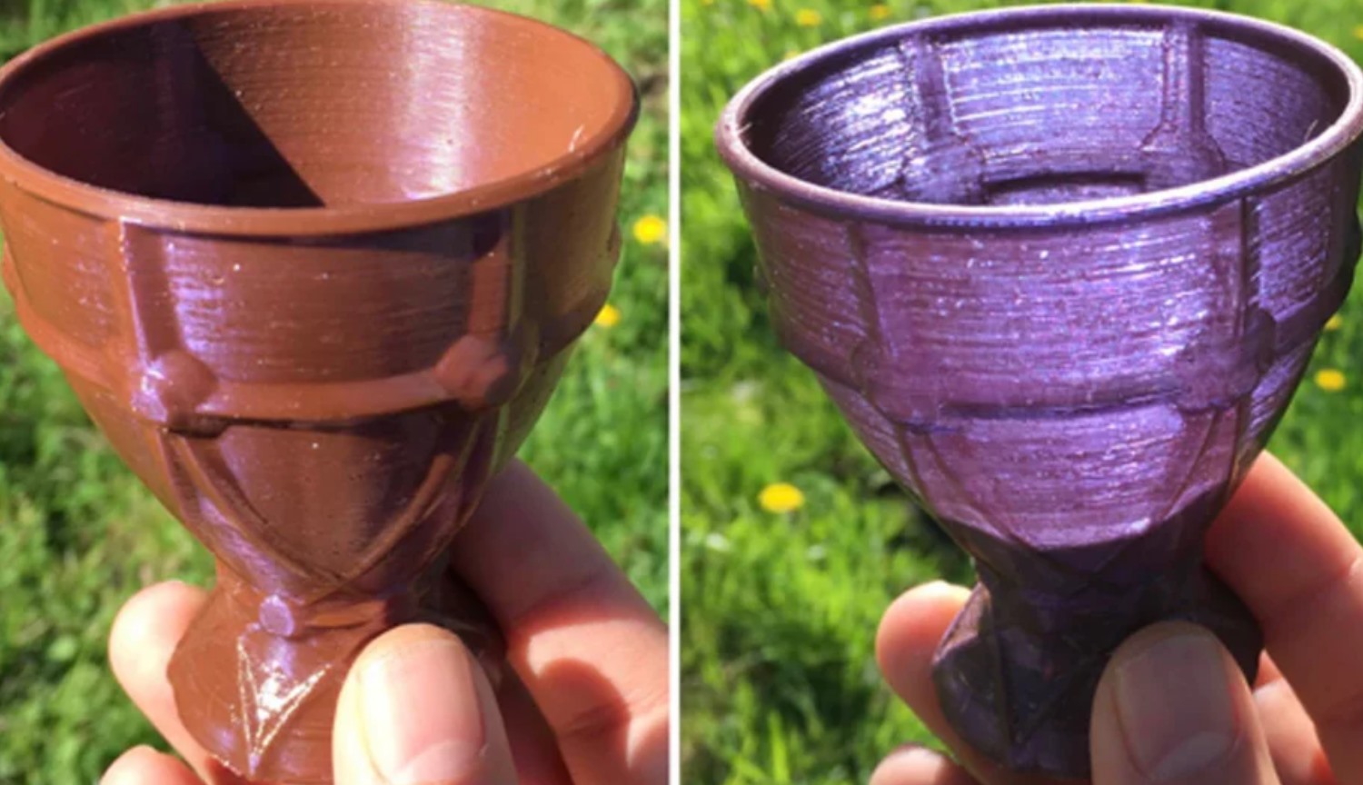 #vídeo | Impreso en 3D-impresora de la copa cambia de color en función del ángulo