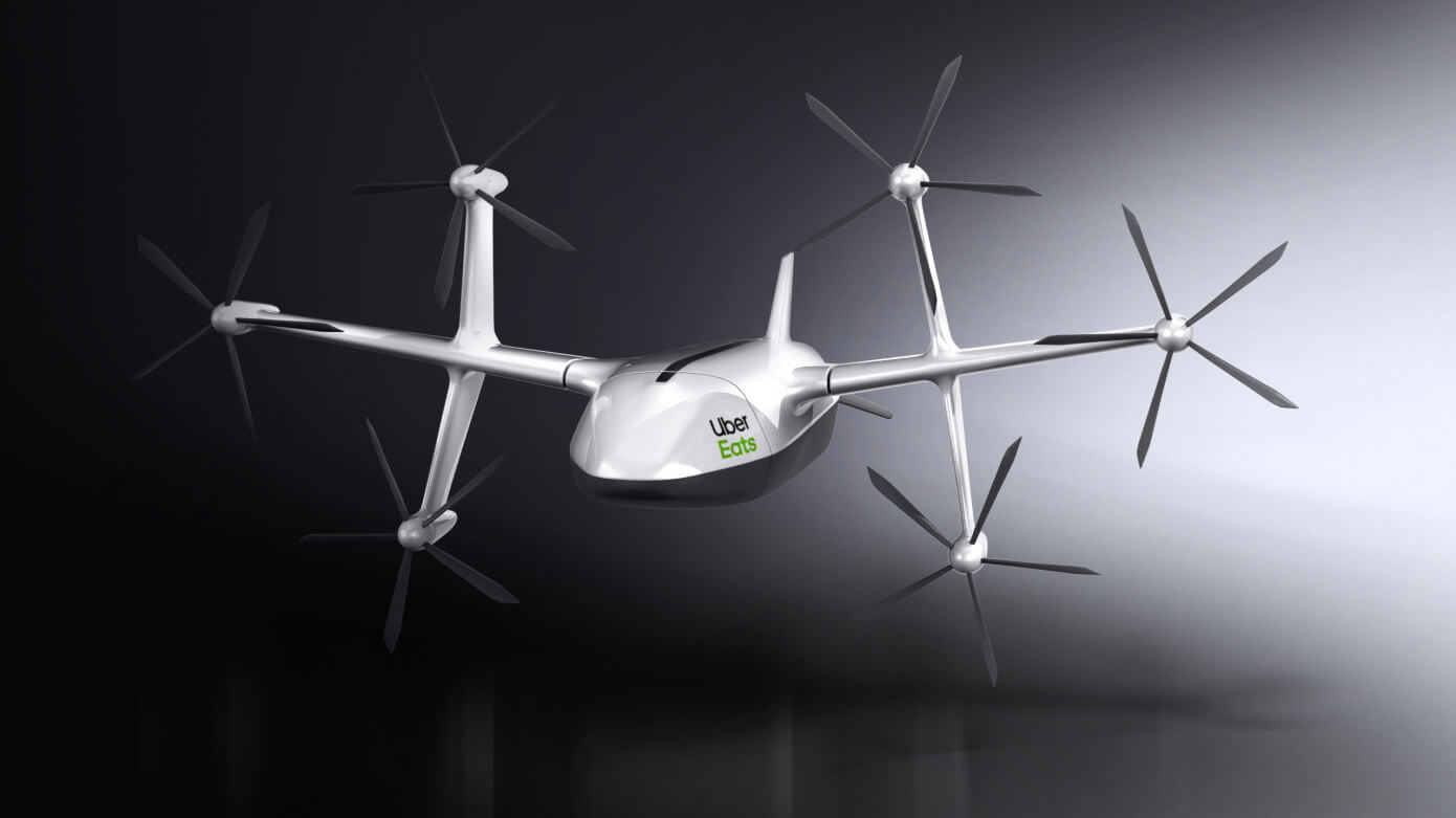 Uber ha mostrato un drone per la consegna veloce pasto