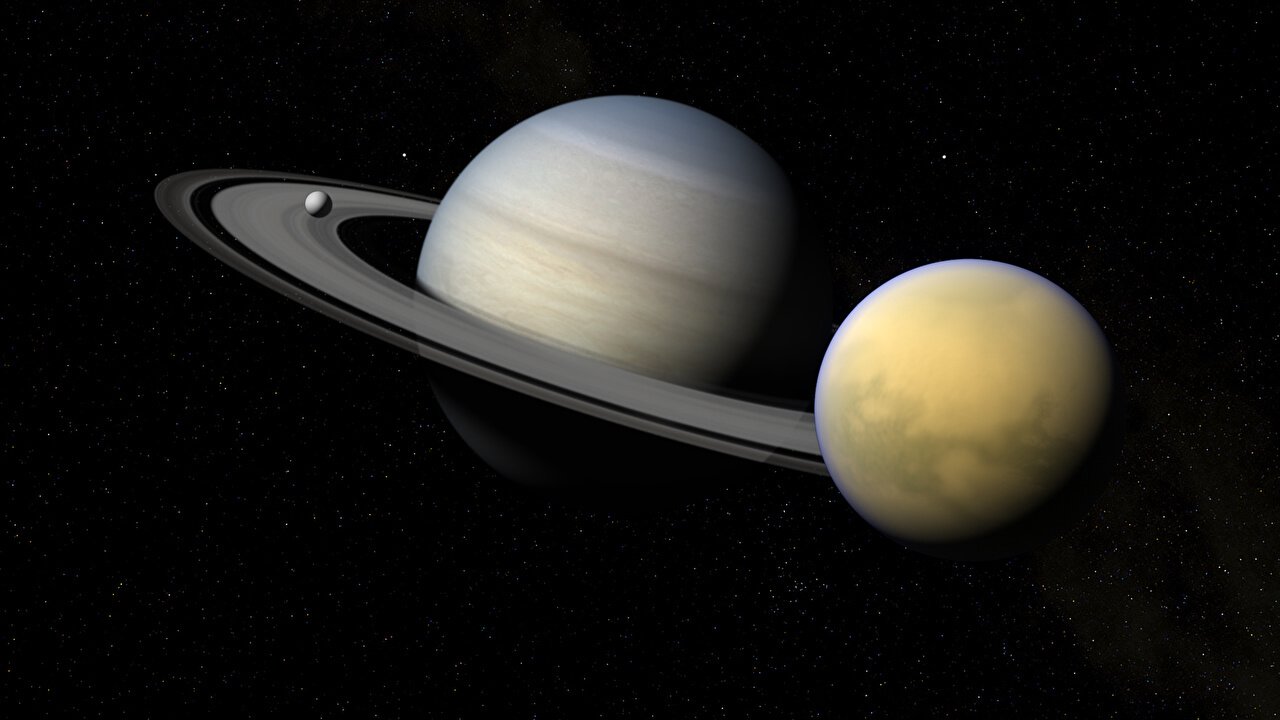 Satürn kaybeder Titanyum – onun en büyük arkadaşı