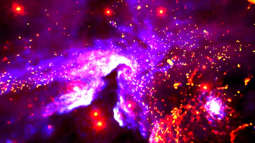 Was befindet sich um das schwarze Loch im Zentrum der Milchstraße?