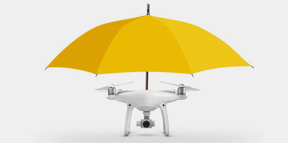 The drone Umbrella will hold your umbrella in just a hundred thousand
