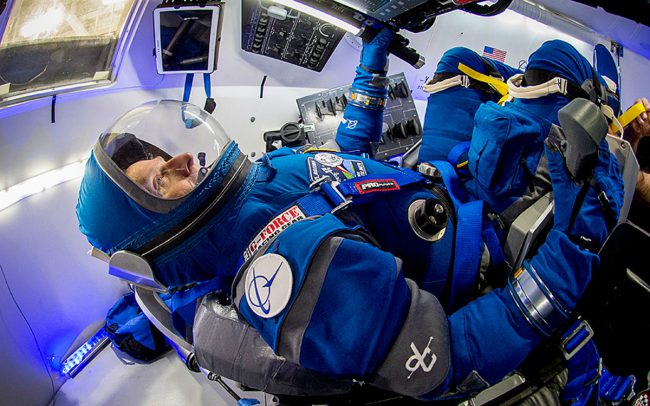 The Boeing company introduced a lightweight space suit new generation