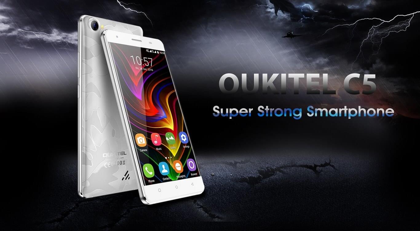 OUKITEL C5 — secure smartphone at an unbelievable price