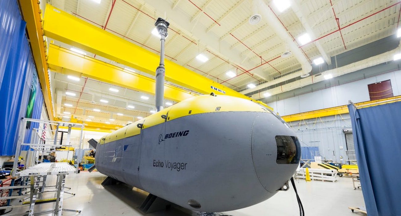 Robot submarine the Boeing Echo Voyager first came out into the open sea
