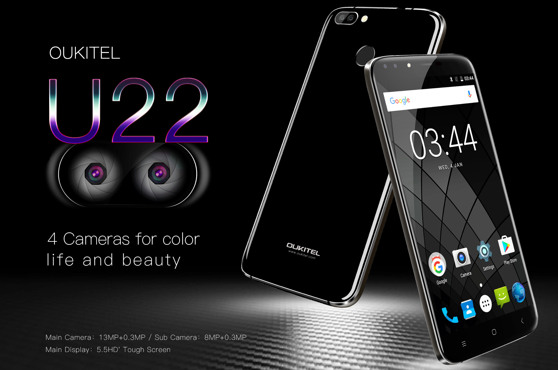 A complete list of specifications smartphone Quad-OUKITEL U22