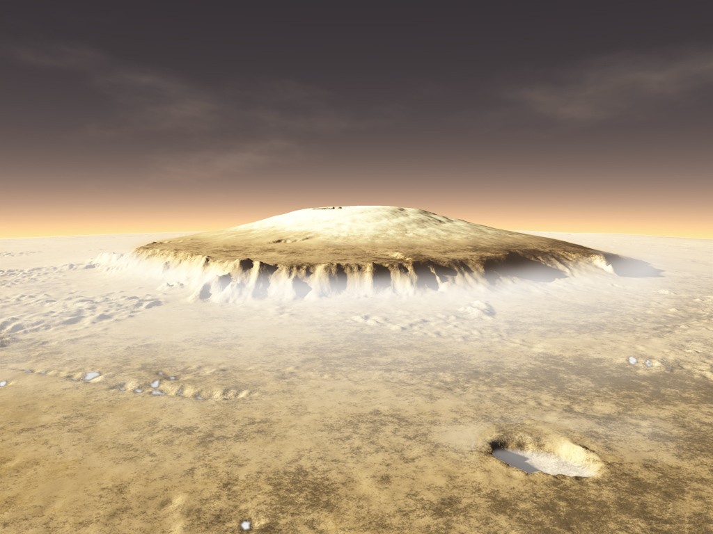 Young volcanoes of Mars could support life