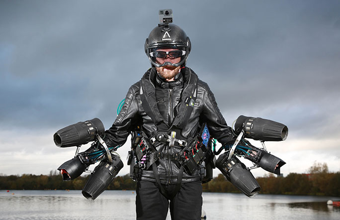 The inventor of the flying suit tested it and set a world speed record