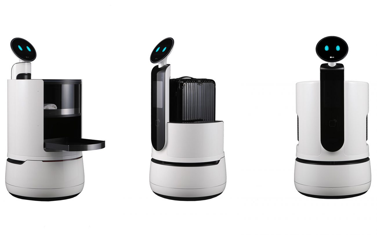 LG最近推出了一个新的线机器人的酒店和超市