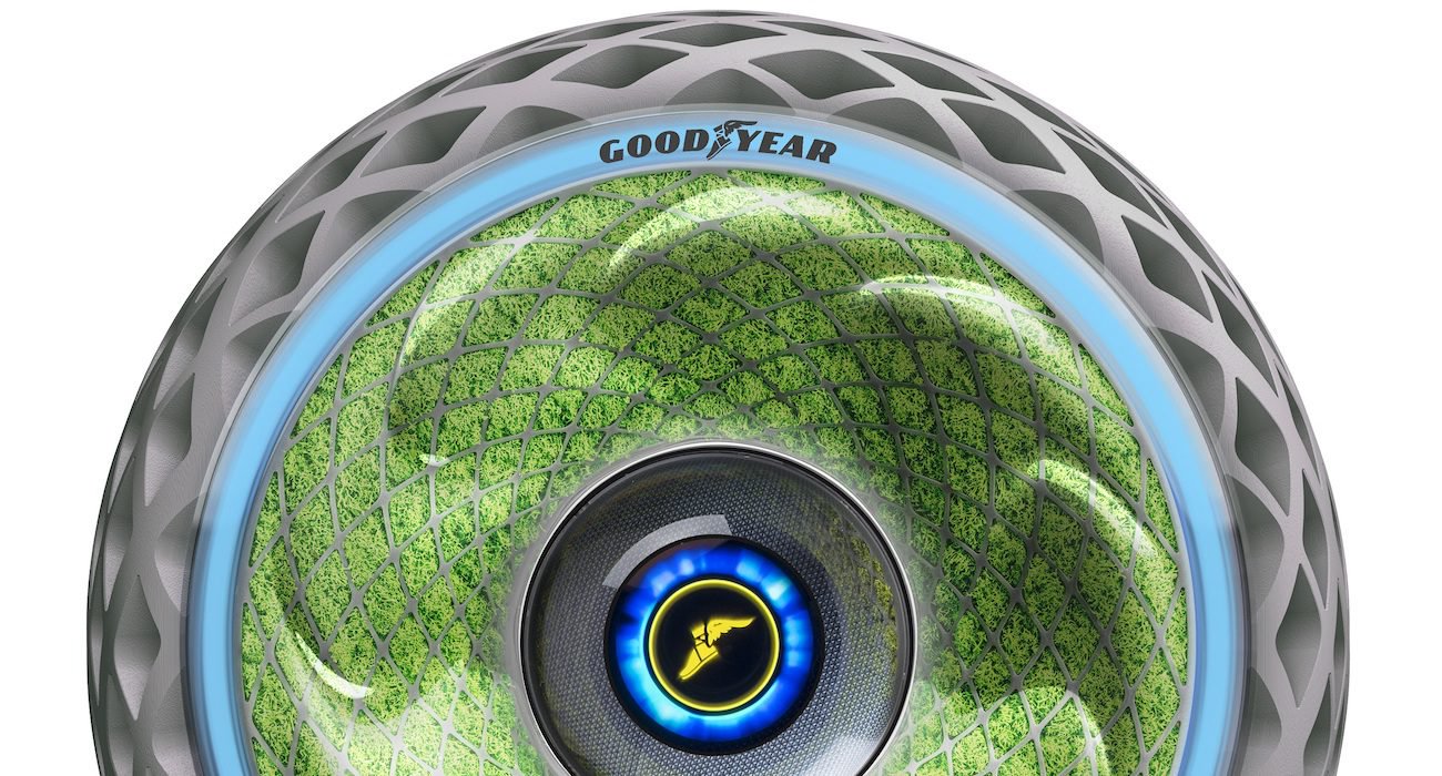 Goodyear showed tires that produce oxygen