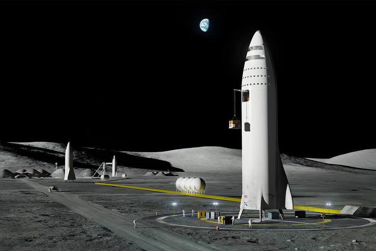 Danach hat ilon Musk zeigte ein Teil der neuen Rakete Big Falcon Rocket