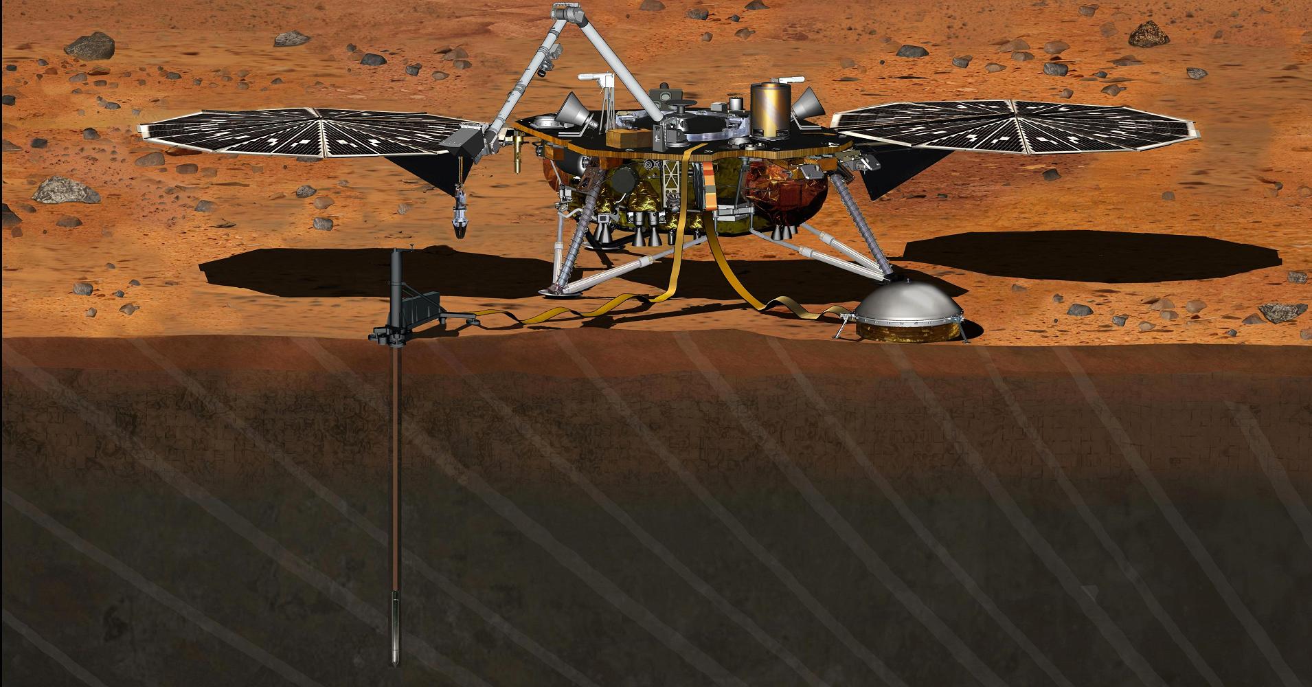 Den Indsigt modul med succes gik til Mars