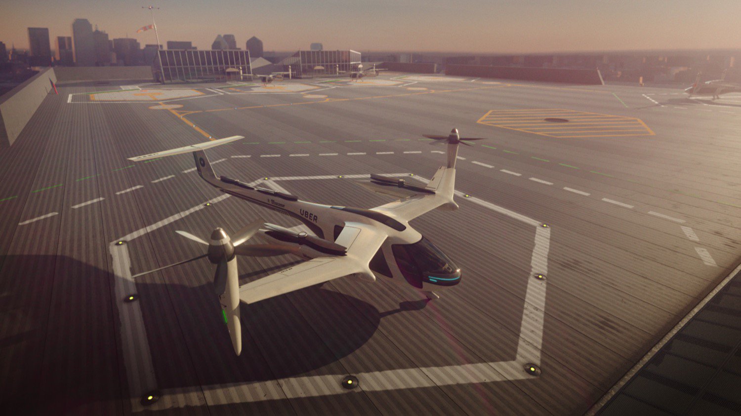 The architects designed six stops of the future for the flying Uber