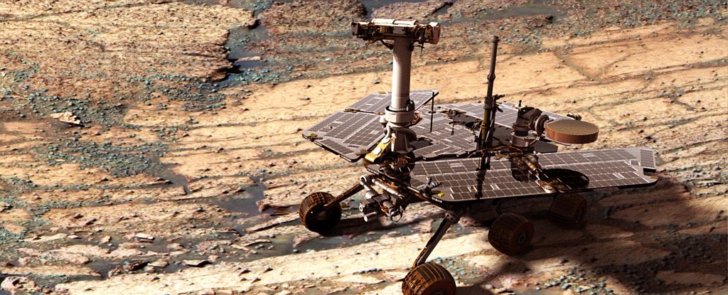 على سطح المريخ غبار العاصفة مستعرة. حياة واحدة من روفرز ناسا تحت التهديد