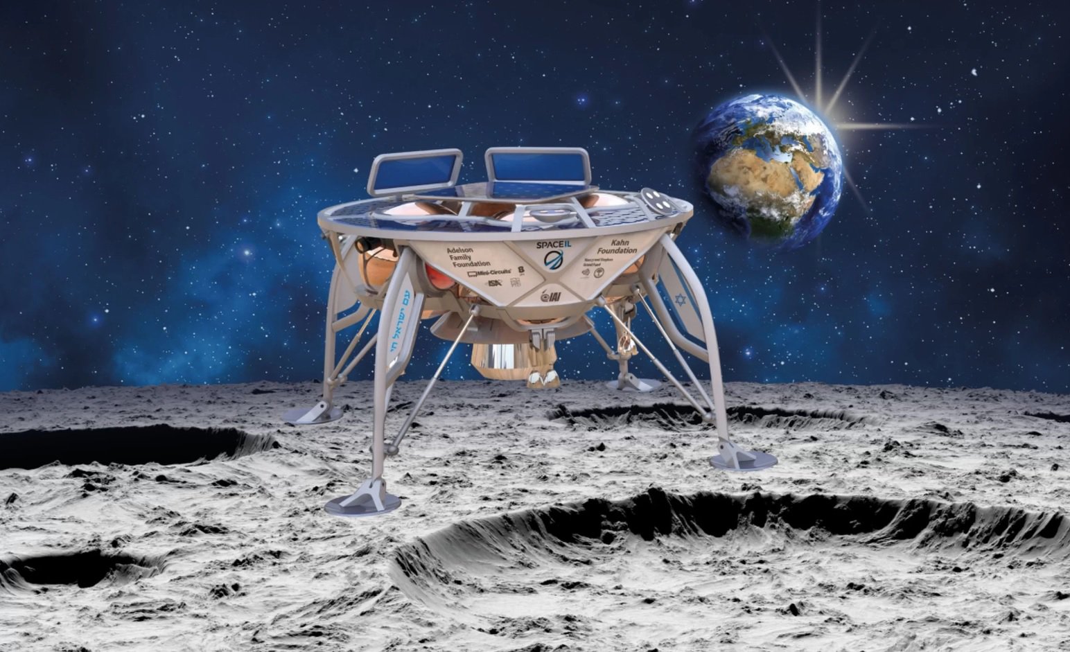 结束前的这一年中，以色列想要发送到月球登陆器