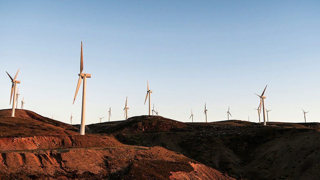 緑の鉱山にモロッコでの強風力発電所の鉱山用ビットコイン
