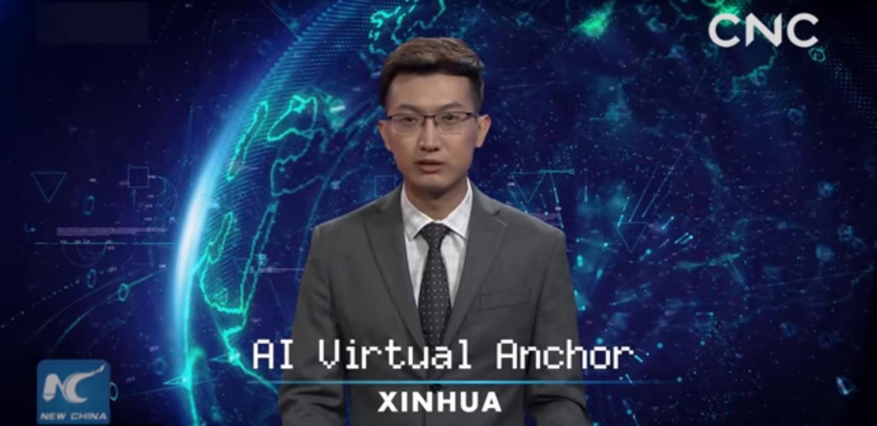 Artificiel premier animateur de télévision a fait ses débuts en Chine