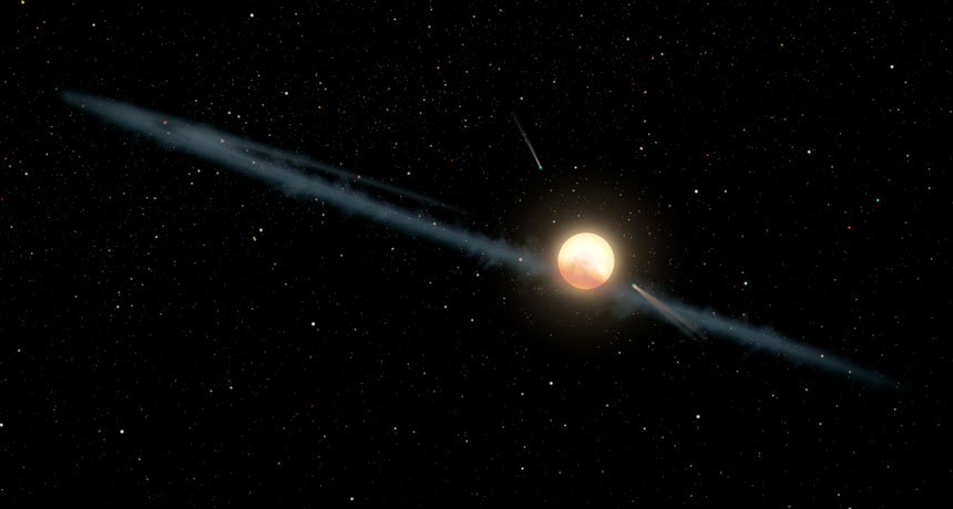 Die Astronomen fanden die folgende «flackernden» Stern
