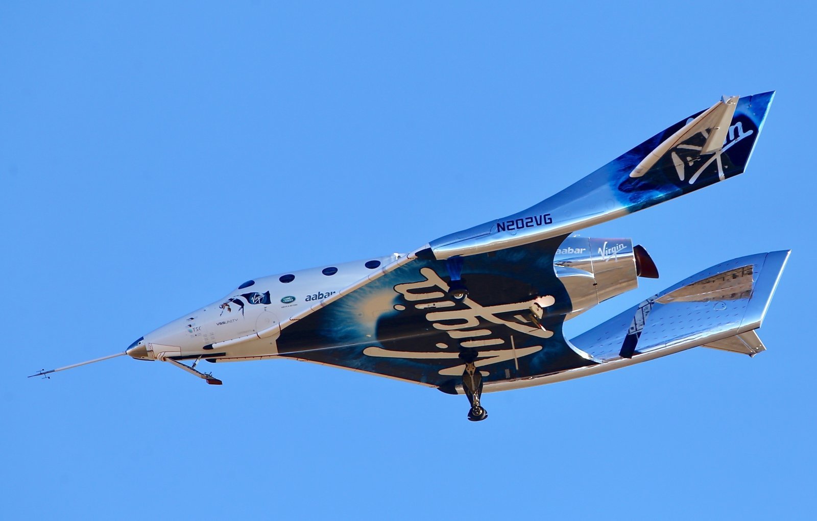The Virgin Galactic spaceplane the first time made up 