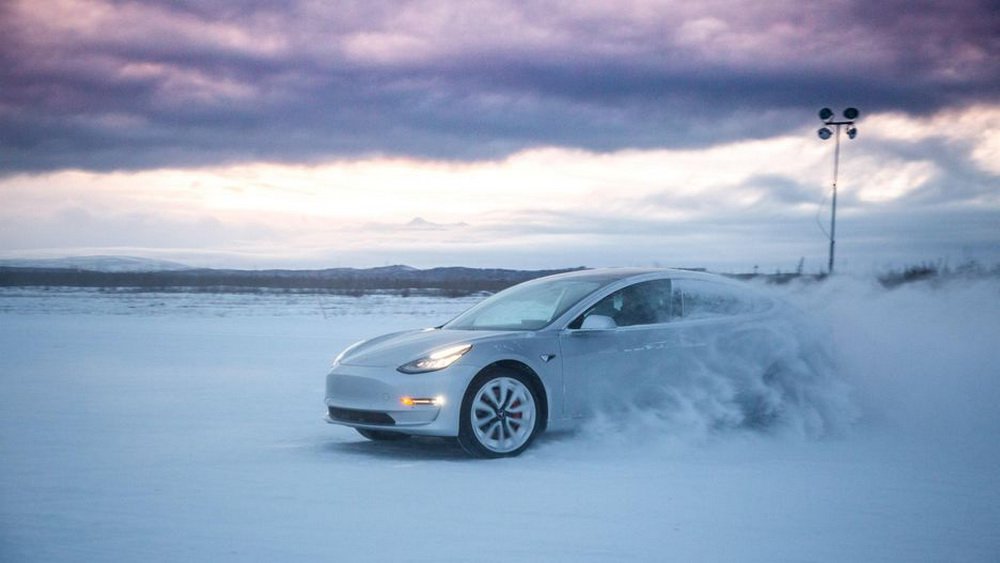 Where as Tesla is preparing its electric vehicles for use in winter conditions