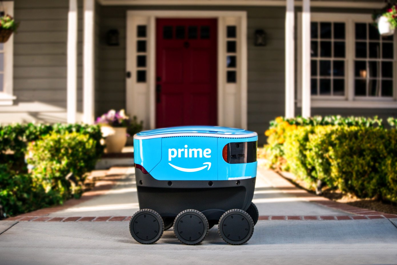 Amazon began field-testing their robots-the delivery guy, Scout