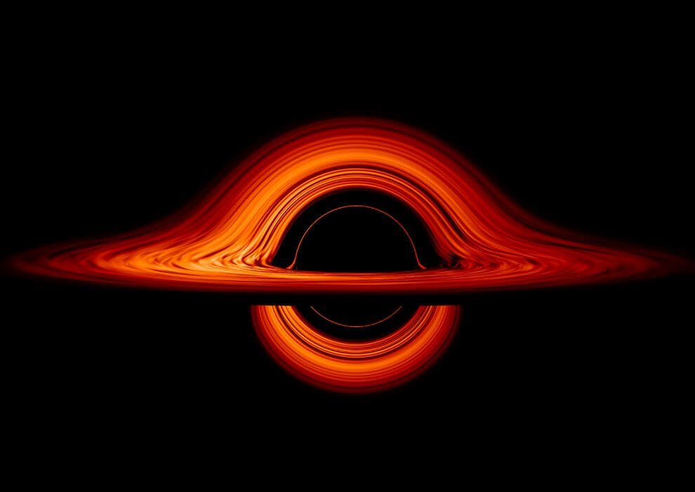 NASA 제공 시각화의 블랙홀