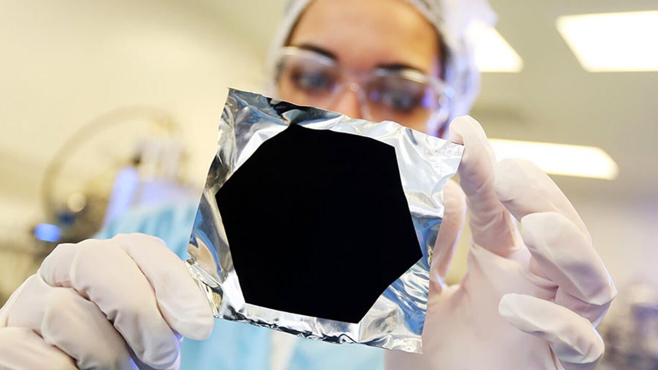 Developed the blackest material in the world
