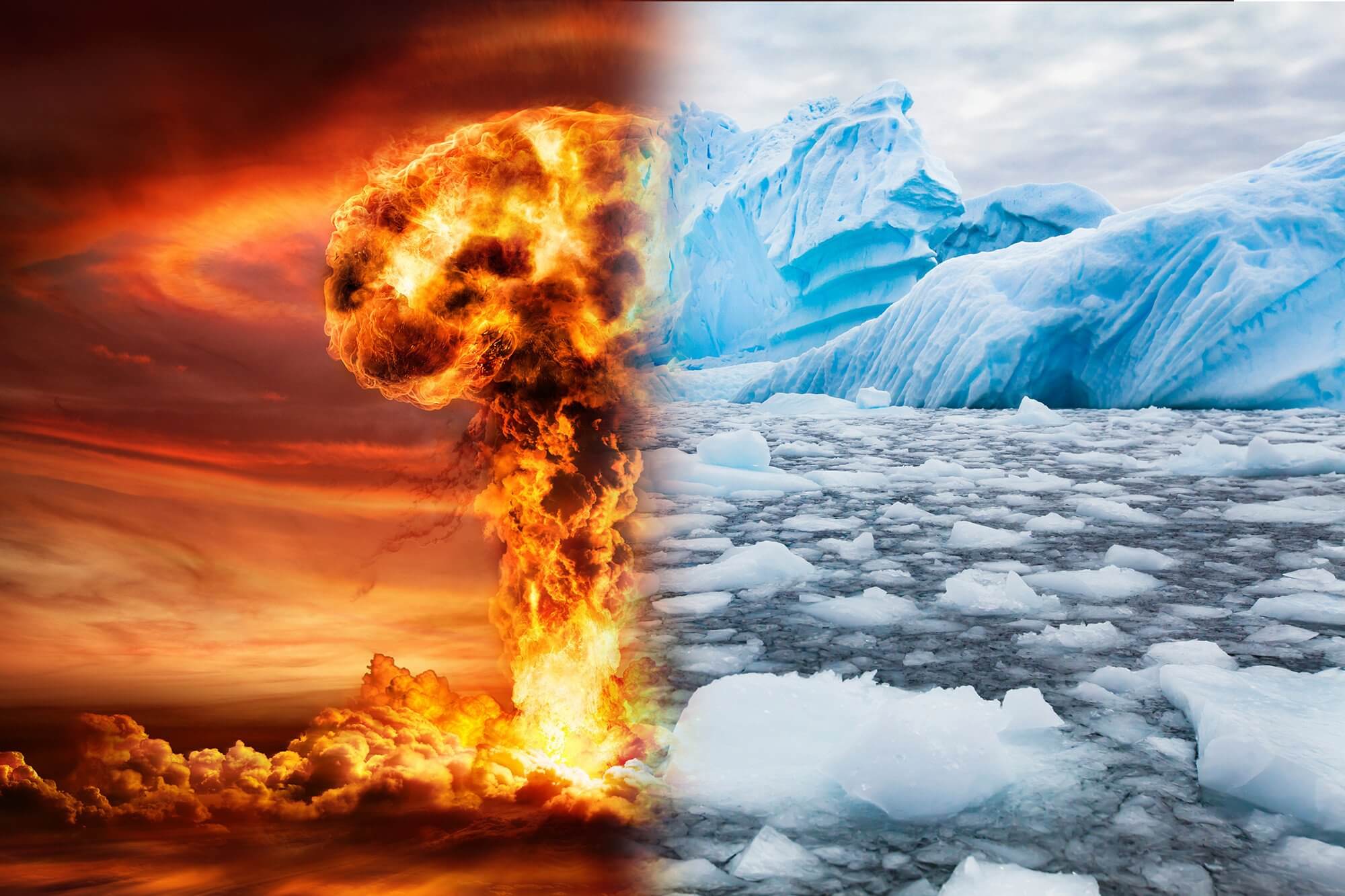 Jordens hav värma upp precis som alla andra faller fem atombomber