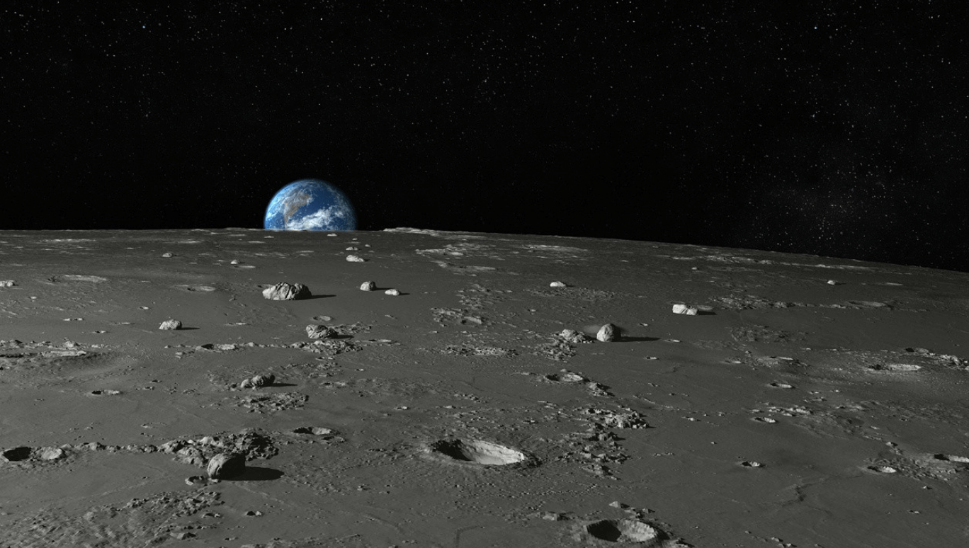 Beneath the surface of the moon may hide the remains of ancient planets of the Solar system