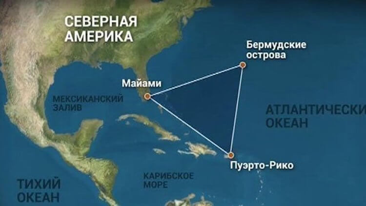Myths and facts about the Bermuda triangle. History of the anomalous zone